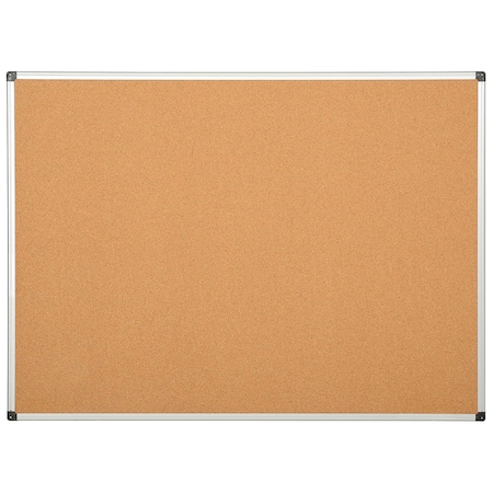 Global Industrial Cork Bulletin Board w/Aluminum Frame, 48 x 36 695318